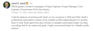 LinkedIn Profile Review Jamil