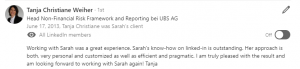 LinkedIn Profile Review by Sarah Santacroce